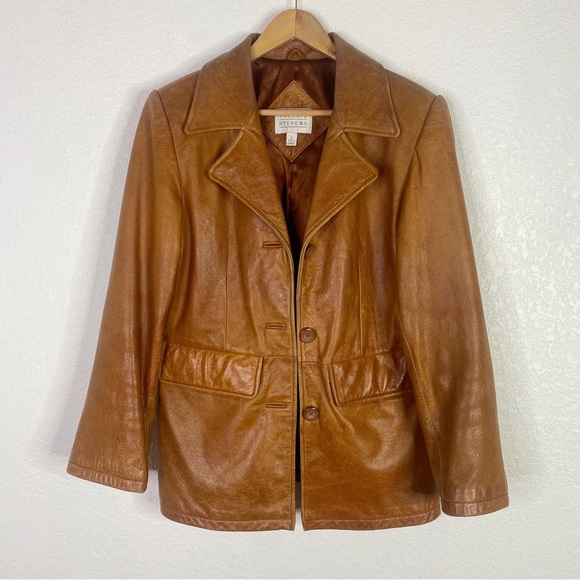 Valerie Stevens Jackets & Blazers - Vintage Valerie Stevens Brown 100% Leather Jacket